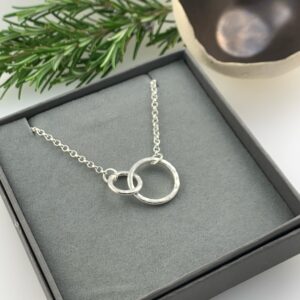 Ripples Two Hoops Necklace (round)