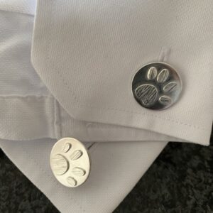Silver Paw Print Cufflinks