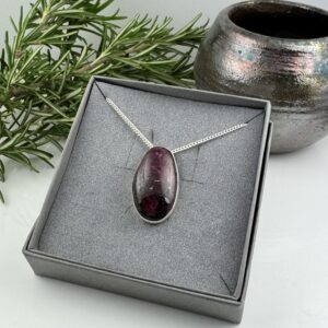 Plum and Silver Necklace